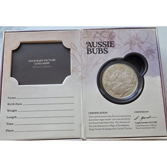 $5 2025 Baby Coin - Aussie Bubs 1oz Silver Proof