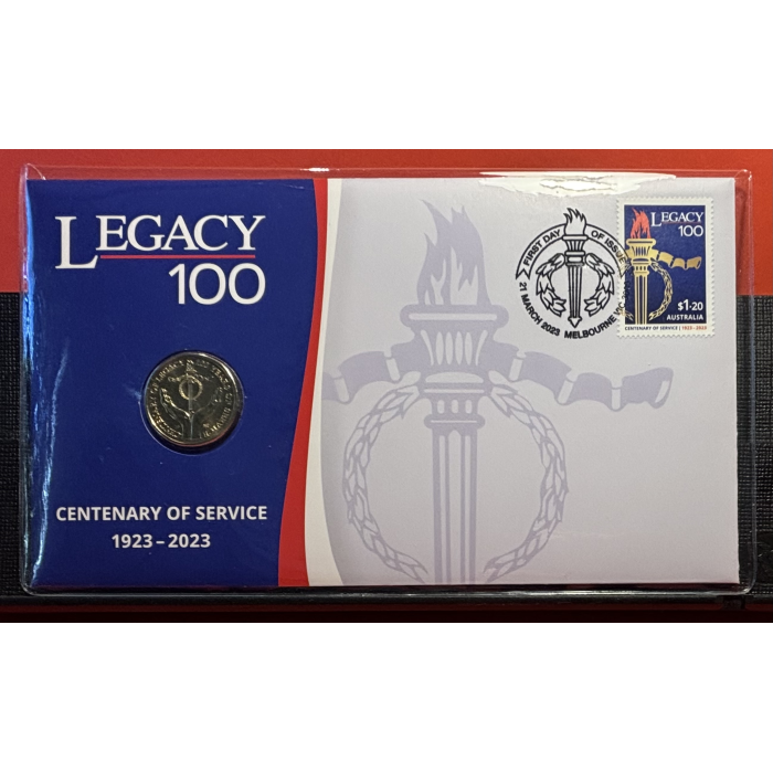 2023 Legacy 100 Centenary of Service PNC with limited $1 Envelope Privy Mark