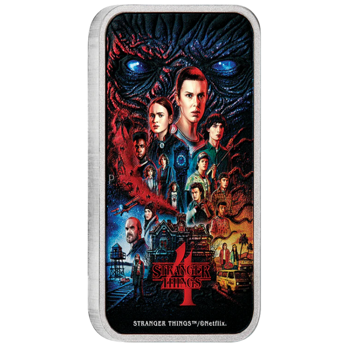 THE PERTH MINT - STRANGER THINGS | SEASON 4 2026 1OZ SILVER COLOURED RECTANGULAR