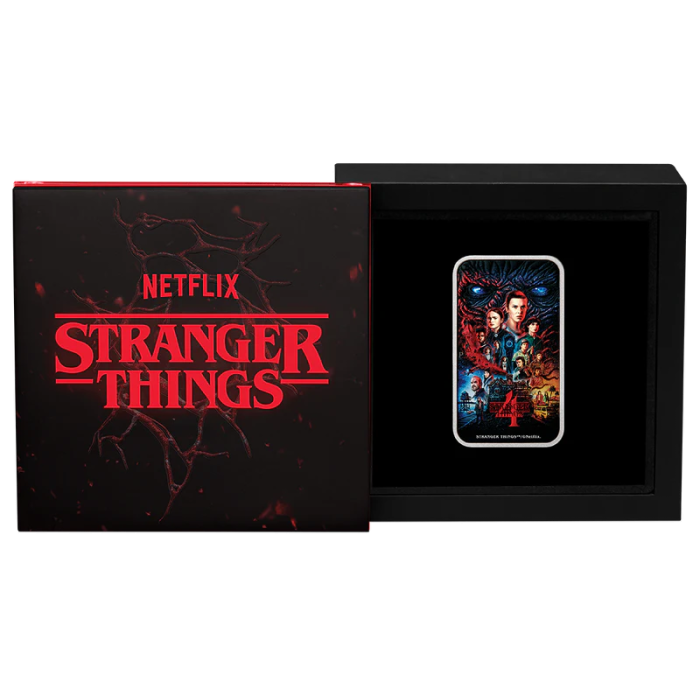 THE PERTH MINT - STRANGER THINGS | SEASON 4 2026 1OZ SILVER COLOURED RECTANGULAR