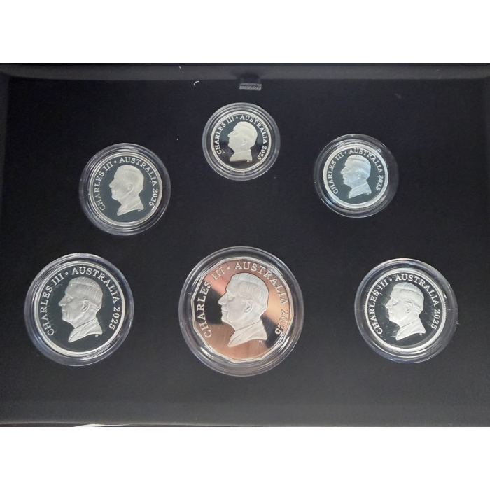 2025 Australia 6-Coin Fine Silver Proof Year Set – King Charles III Effigy (RAM)
