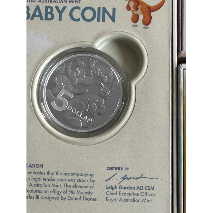 3 x 1oz coins 2024, 2025 and 2026 $5 Silver Proof Baby Coins