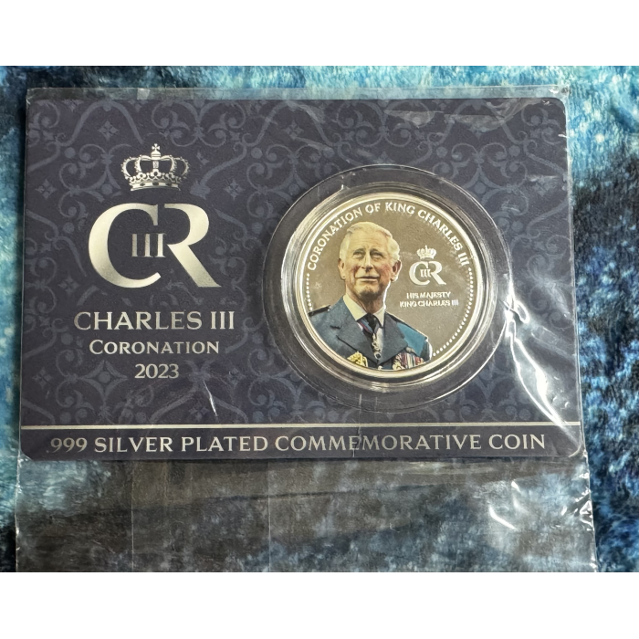 2023 King Charles Coronation Silver-plated Coin - Barbados Quarter Dollar 