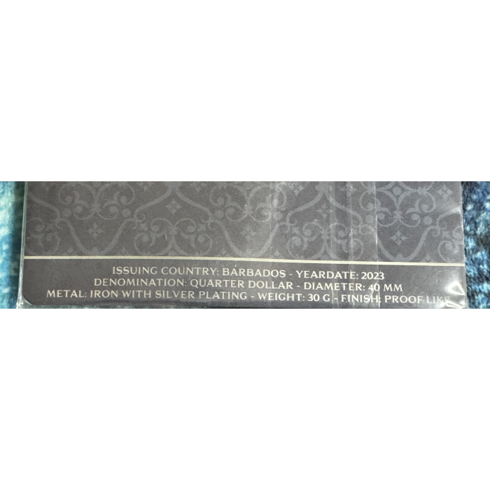 2023 King Charles Coronation Silver-plated Coin - Barbados Quarter Dollar 