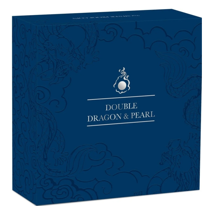 2024 Double Dragon With Mother Of Pearl 2oz Silver Proof Coin