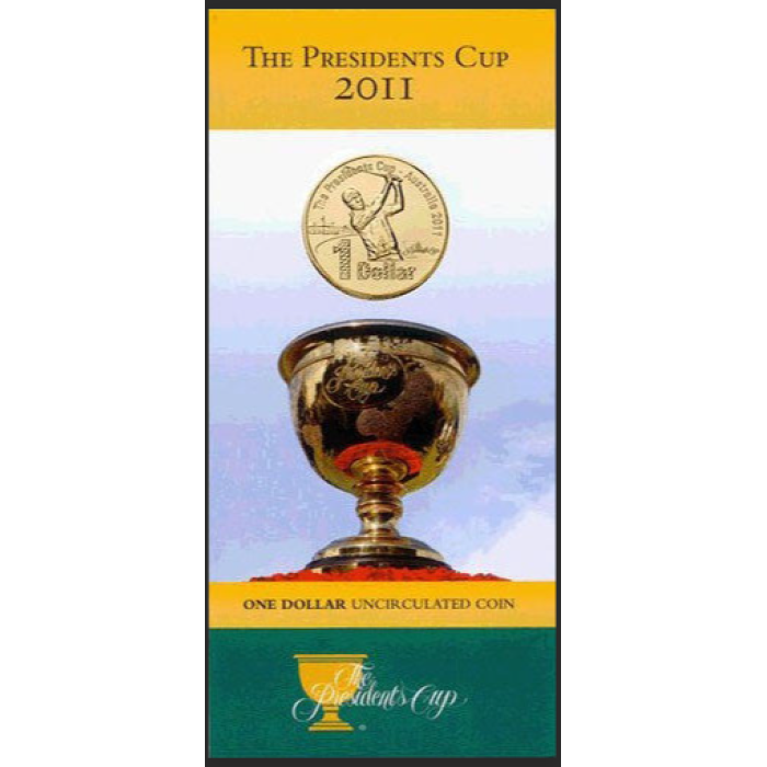 2011  $1  THE PRESIDNETS CUP CARDED COIN