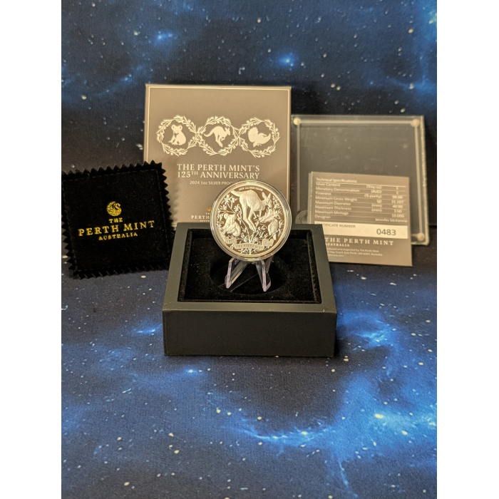2024 Perth Mint 125th Anniversary 1oz Silver Proof Coin - King Charles Effigy