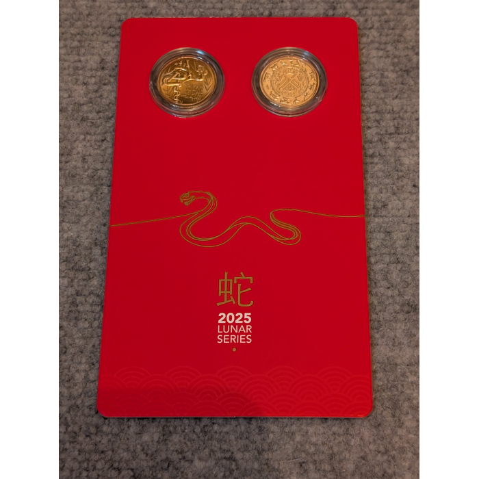 2025 $1 Uncirculated 2 Coin Set - Lunar Series - Year of the Snake 