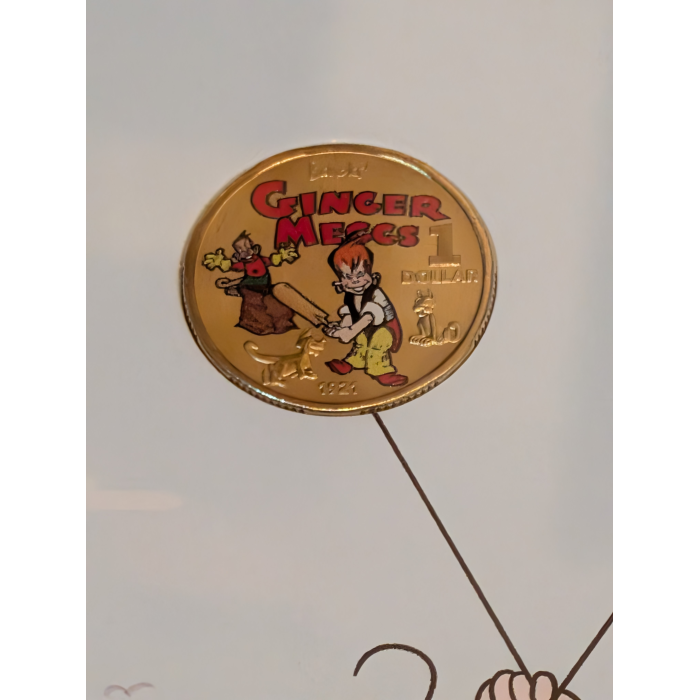2021 - 100th anniversary of Ginger MEGGS - Coloured $1  - 2 coin set RAM issue