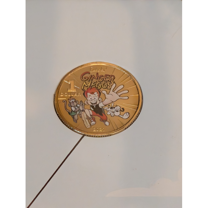 2021 - 100th anniversary of Ginger MEGGS - Coloured $1  - 2 coin set RAM issue