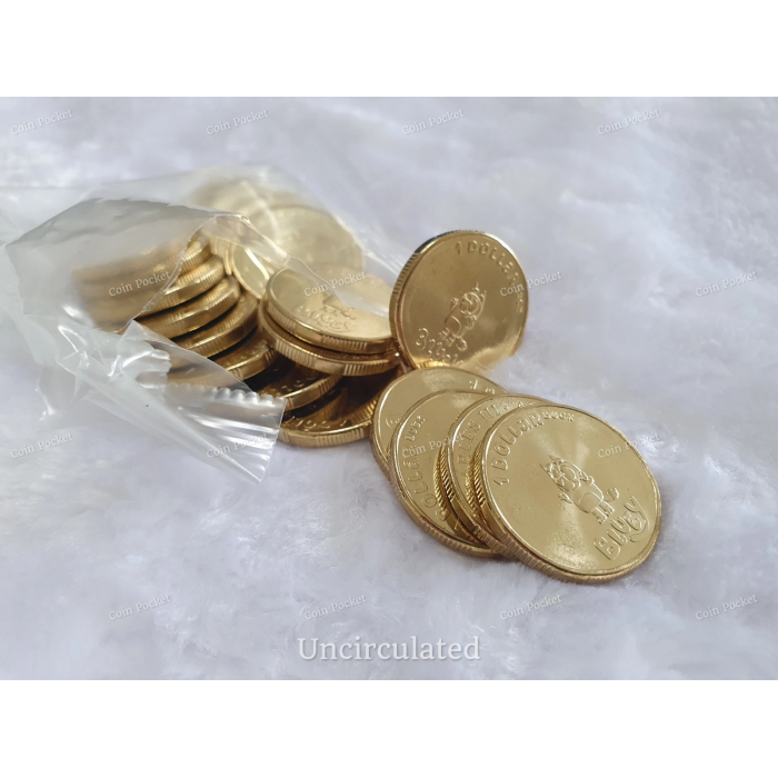 Bluey Bingo Set of 2 One Dollar Coins Rare Dollarbuck Dog Blue $1 Australia UNC