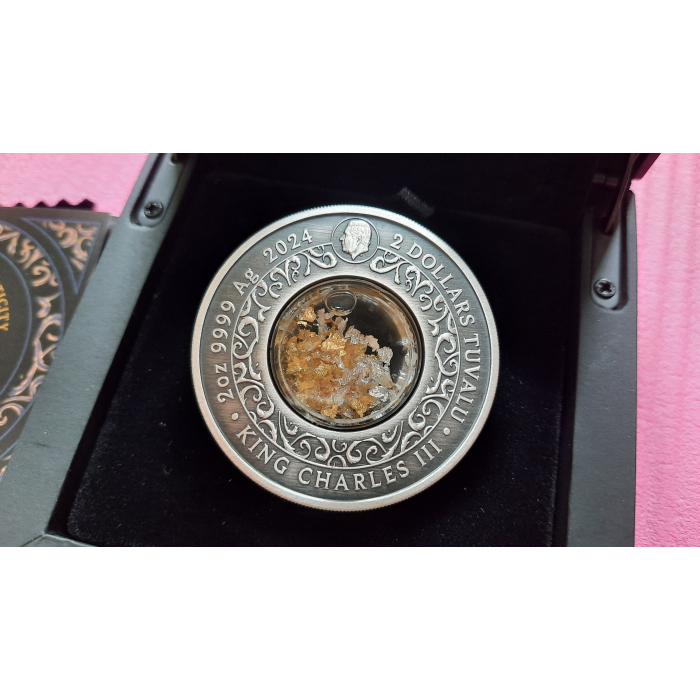 2024 Alicanto 2oz Silver Antiqued Coloured Coin