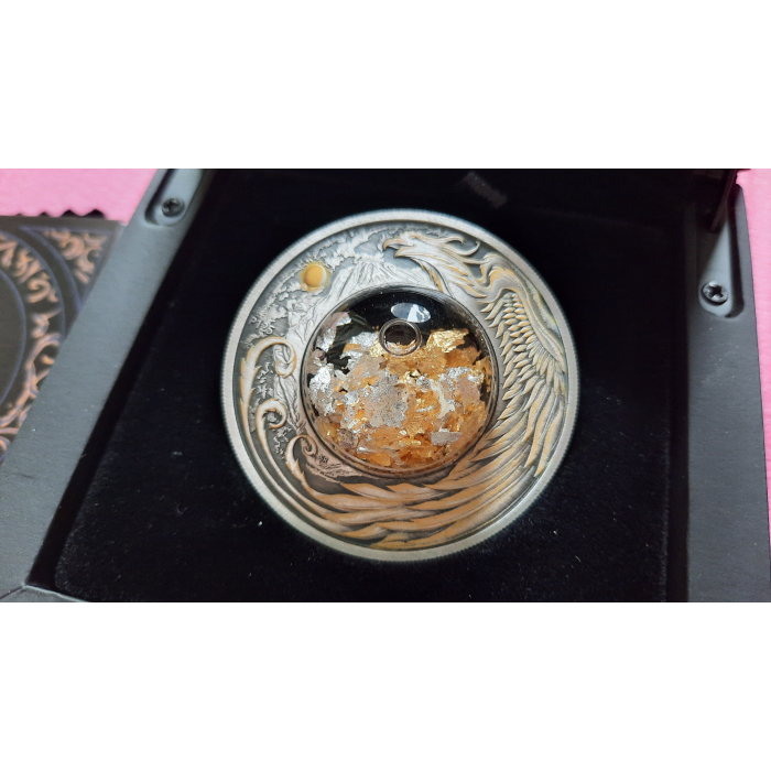 2024 Alicanto 2oz Silver Antiqued Coloured Coin