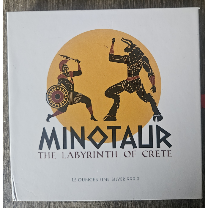 2021 PAMP Minotaur Labyrinth of Crete 1.5oz silver maze coin 