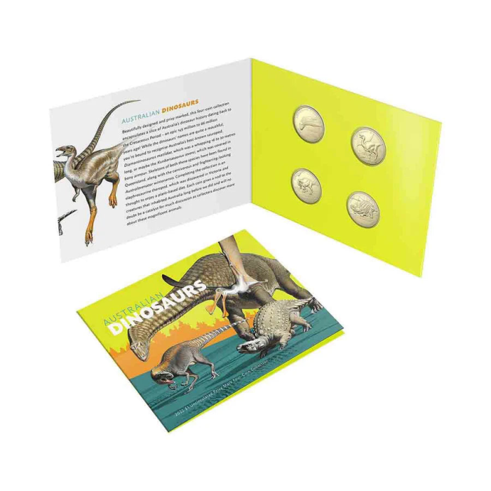 2022 4x $1 Dinosaur Privy Mark Set