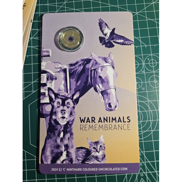 War animals $2 carded coin
