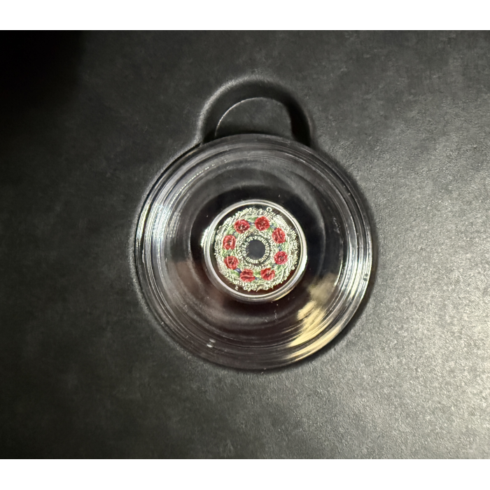 2025 80th Anniversary of WWII $2 Mintmark Fine Silver Proof Coin – Poppy Wreath 