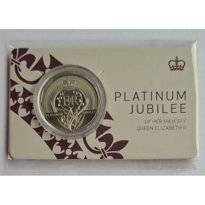 2022 50c Platinum Jubilee Carded coin