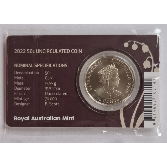 2022 50c Platinum Jubilee Carded coin