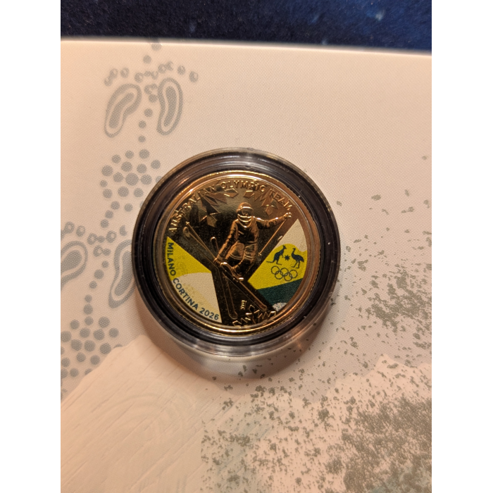 2 Coin Set AUSTRALIA 2026 $1 WINTER OLYMPICS & PARALYMPIC COINS COLOUR UNC COINS