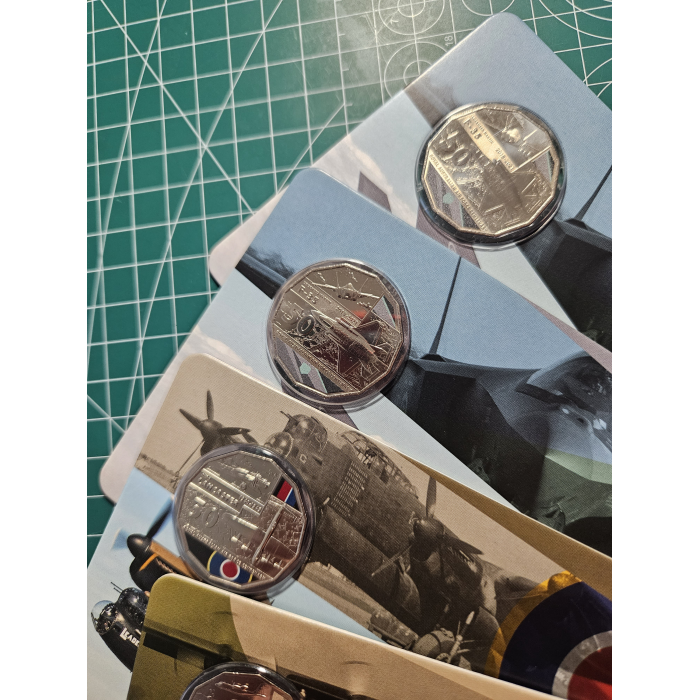 Aeroplanes ✈️ carded coins 50 cents, history