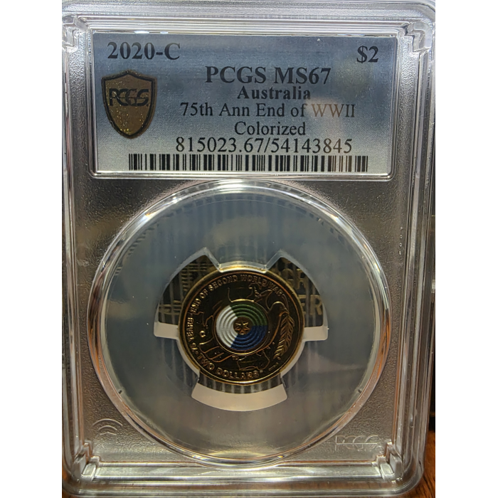 2020 $2 - 75th Ann End of WW2 "C" Mintmark MS67