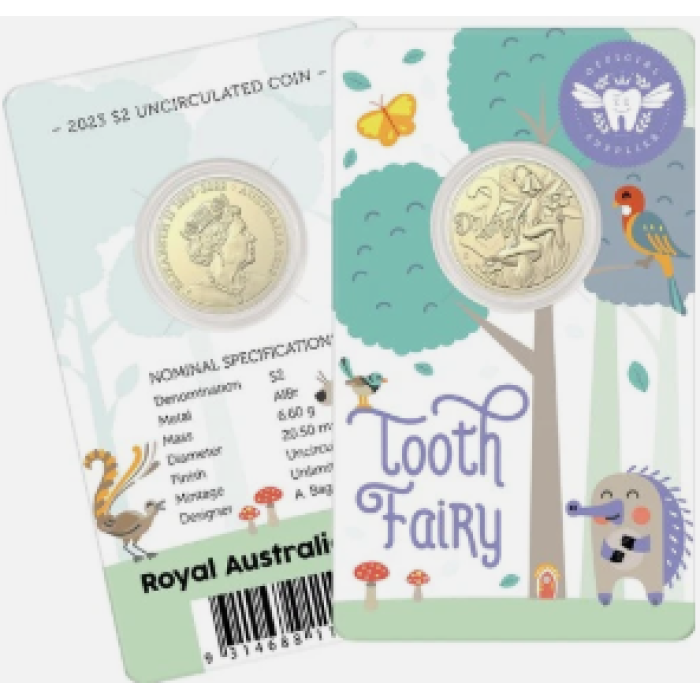 2023  $2  TOOTH FAIRY CARDED COIN