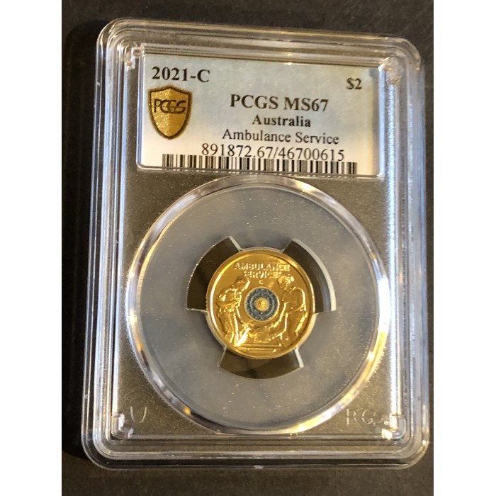 2021 C mint PCGS MS67  Ambulance Service Coloured $2