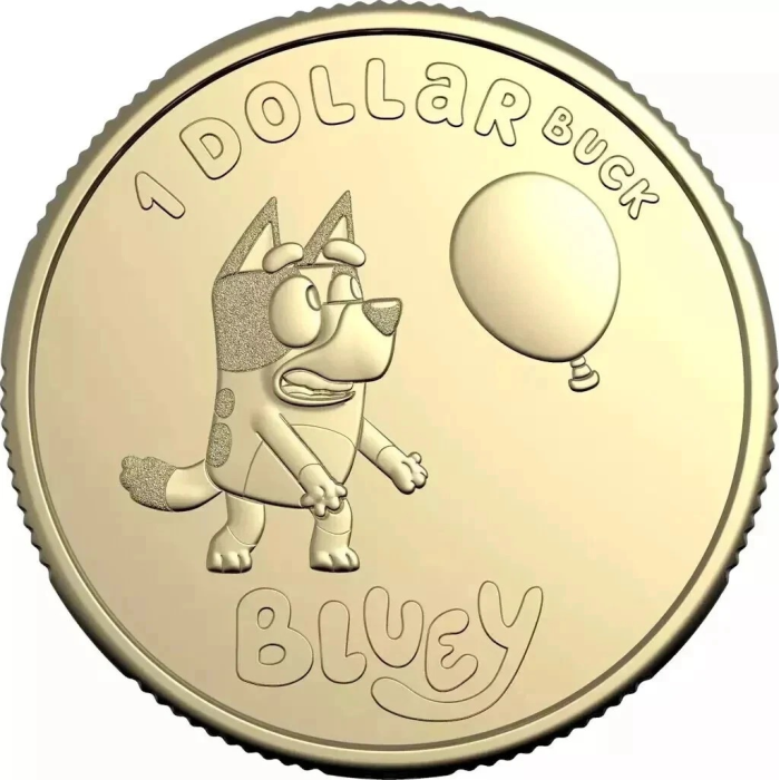 Bluey Balloon One Dollar Coin Bag of 20 Rare Dollarbuck Dog Blue $1 - Sealed