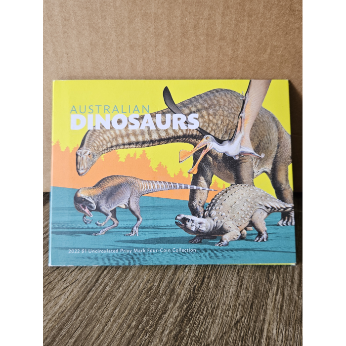 2022 Australian Dinosaurs 4 coin Privy Mark set 