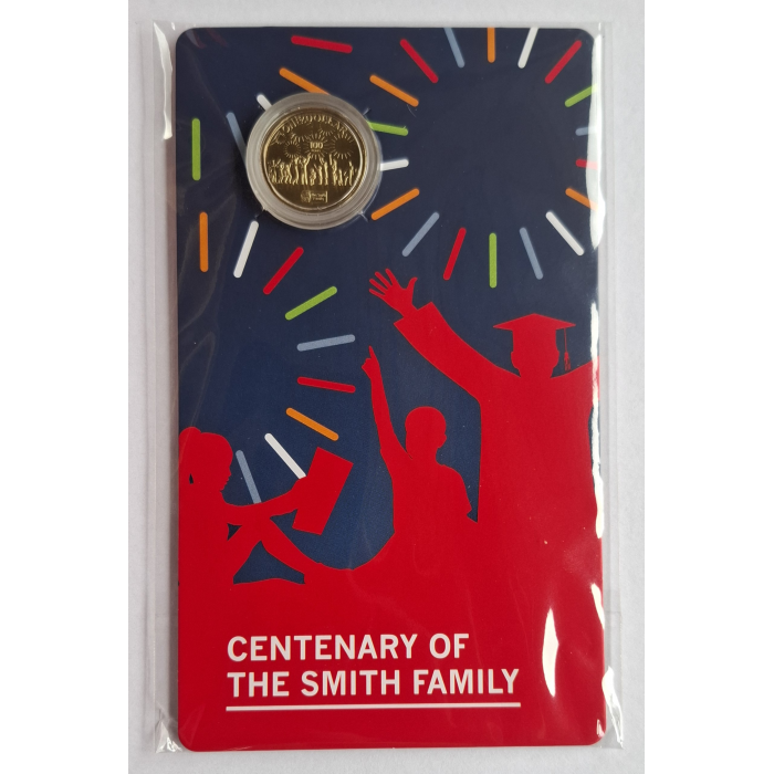 2022 $1 Centenary of The Smith Family Carded coin