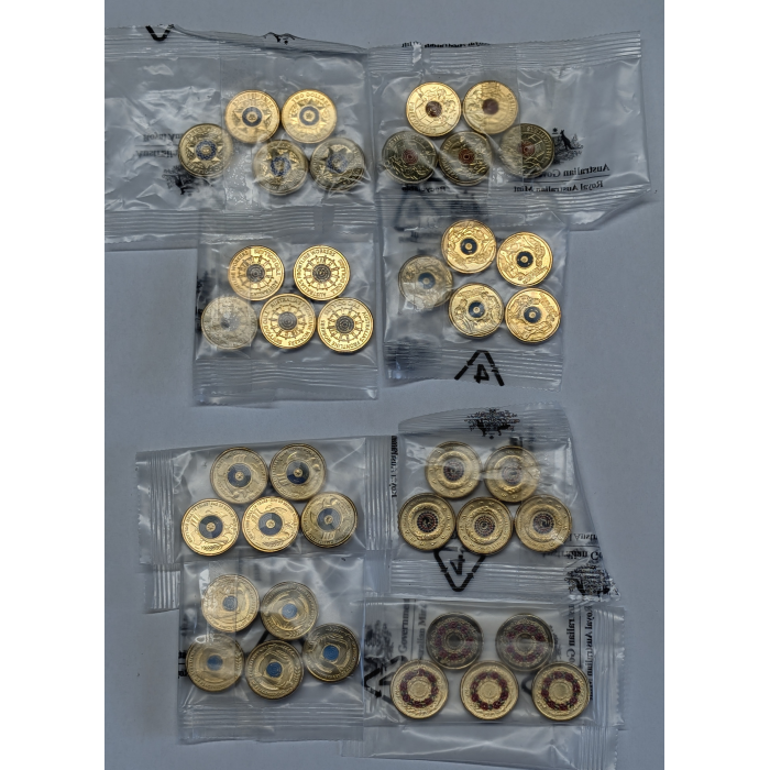 2019-25 $2 (8) Five Coin RAM Sachets - Emergency Services & War/Remembrance Mix