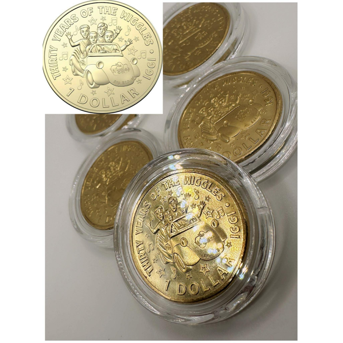 1x UNC 2021 $1 Wiggles Big Red Car Coin - In Lighthouse Capsule
