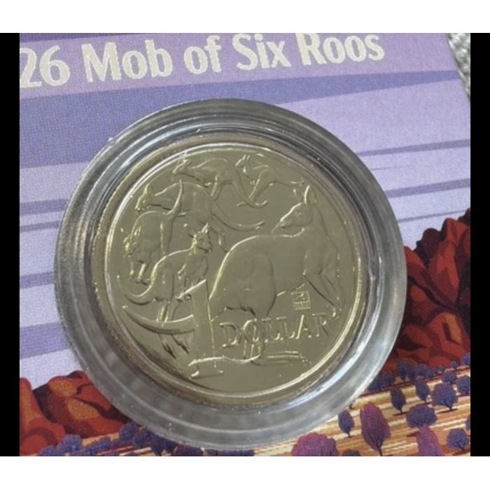 1x 2026 $1 Berlin WMF Mob of 6 Roos Brandenburg Gate Privy Mark Carded Coin