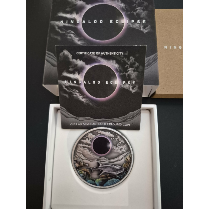 2023 2oz Ningaloo Eclipse Silver Antique Coloured 