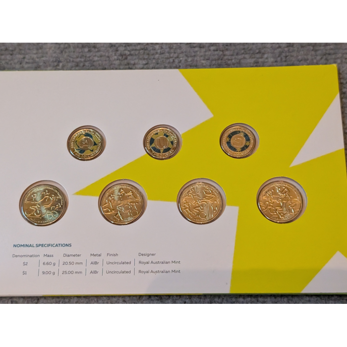 2022 COIN SET 'AUS' COMMONWEALTH GAMES TEAM  FOLDER COLLECTION