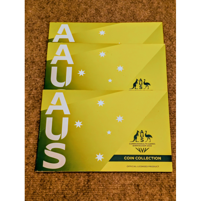 2022 COIN SET 'AUS' COMMONWEALTH GAMES TEAM  FOLDER COLLECTION