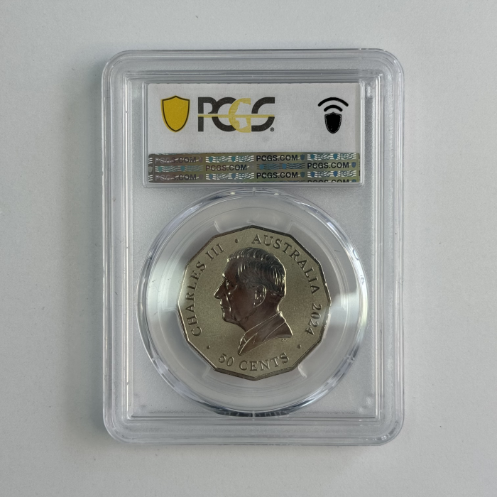 PCGS MS69 2024 Australia 50 Years of NAIDOC Coloured 50c Coin