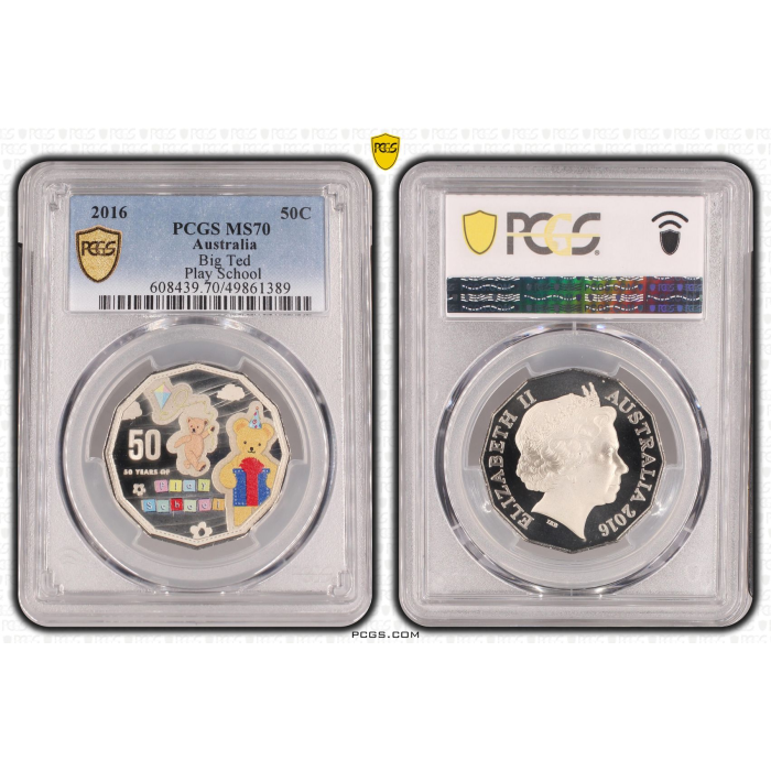 2016  50c  50th ANNIVERSARY PLAY SCHOOL   JEMIMA MS70  BIG TED MS70  HUMPTY MS69