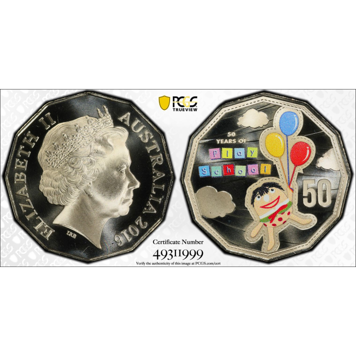 2016  50c  50th ANNIVERSARY PLAY SCHOOL   JEMIMA MS70  BIG TED MS70  HUMPTY MS69