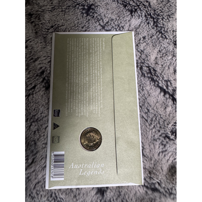 2000 PNC 1st day issue Last Anzacs $1 coin and  4 x 45c stamps 