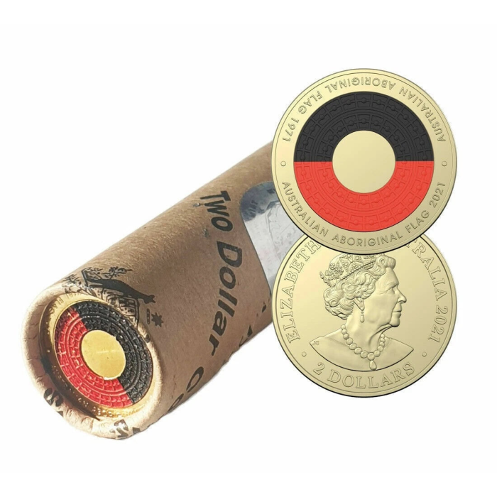 2021 Aboriginal Flag $2 RAM ROLL - Includes Protective Tube & Sticker