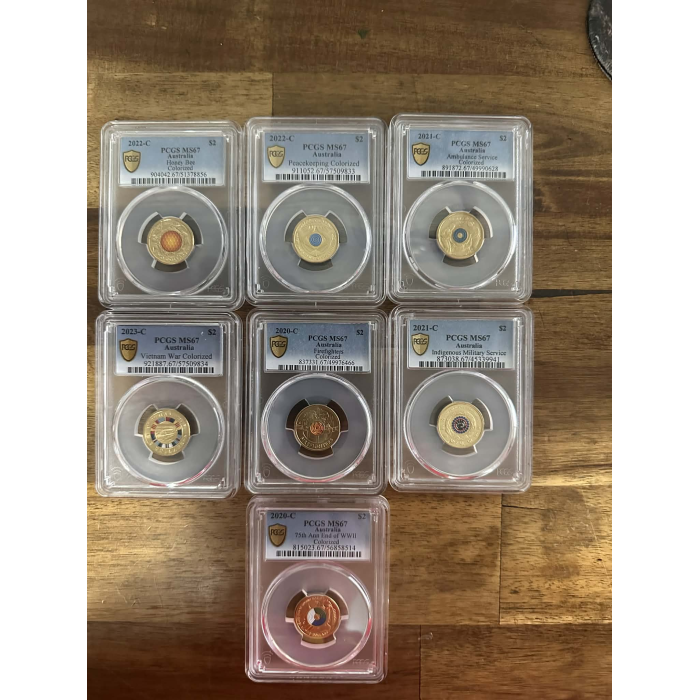 7 x MS67 - c/mint - $2 Coins
