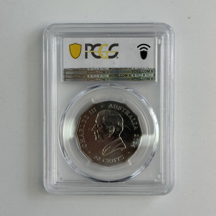 PCGS MS67 2024 50c Countdown 50th Anniversary Coloured Coin