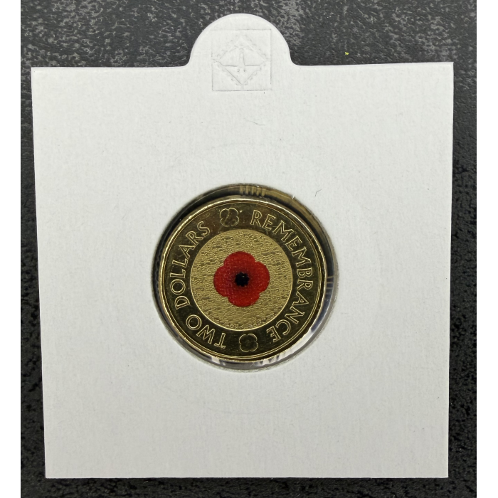 2012 $2 Red Poppy Remembrance Coin (UNC in Holder)