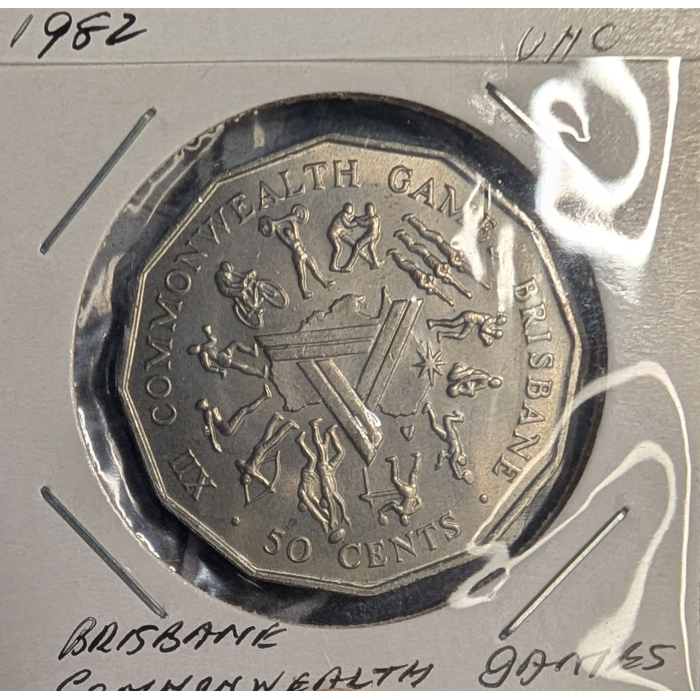 Uncirculated 50c  x 3 Charles and DI, silver Jubilee and Comm Games