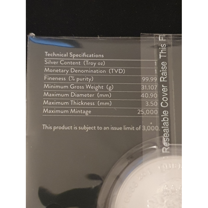 2022 60 Years of James Bond 007 1oz Silver Coin in Original Acrylic and Card