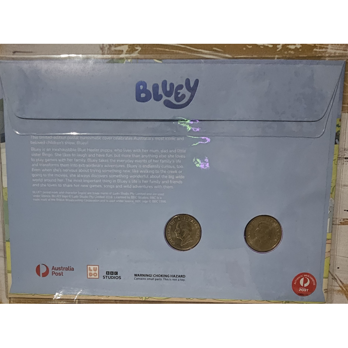 Royal Australian Mint 2024 Bluey Limited Edition Coloured 2 Coin $1 PNC