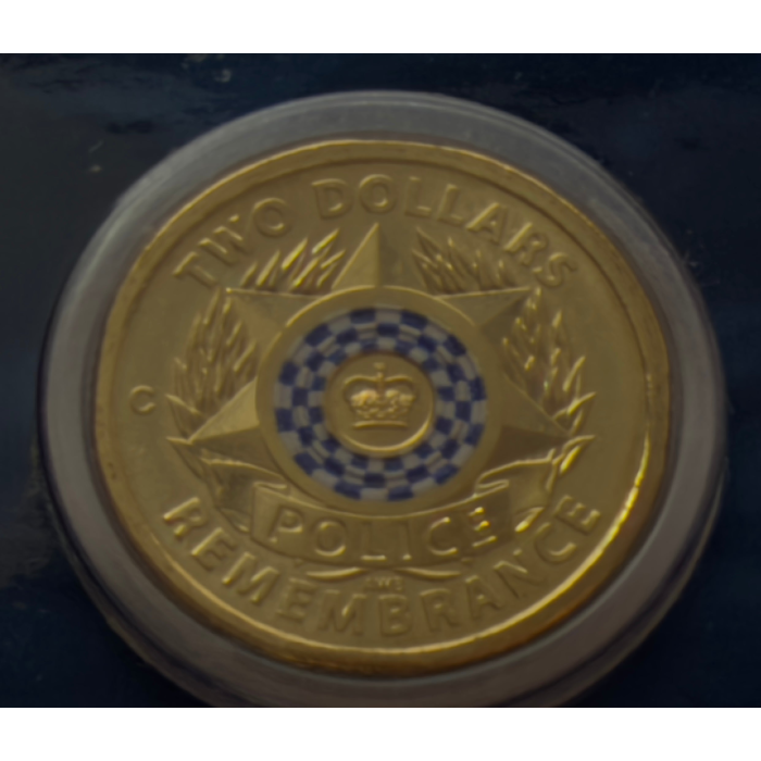 2019 $2 Police Remembrance Day C-Mintmark - Carded Coloured $2 Coin