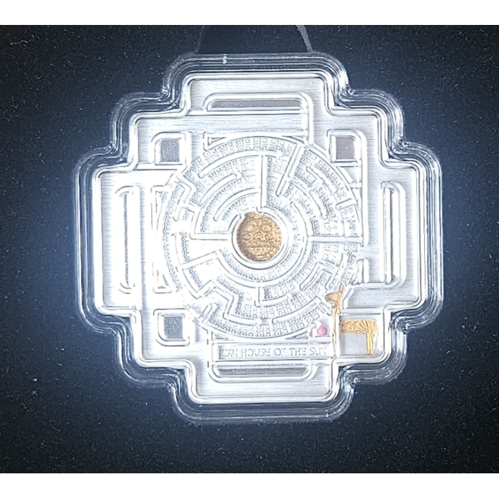2022 PAMP Incan House of the Sun 1.5oz fine silver maze coin 